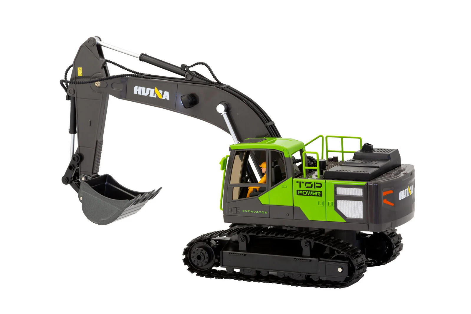 1:18 Scale 13-Channel Alloy Remote Control Excavator Construction Vehicle with Lights, Sound and Steam - Image 3