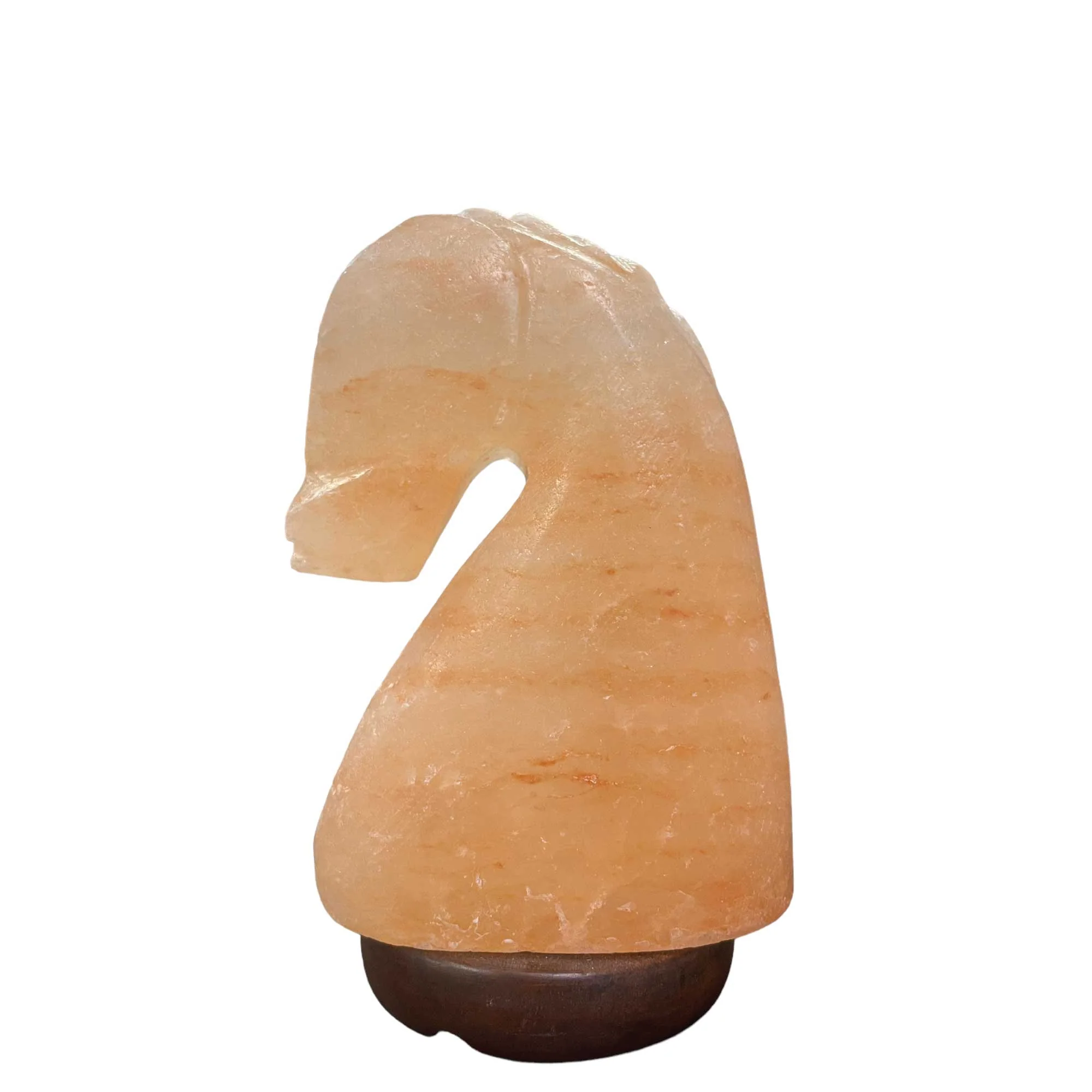 12V 12W Horse Himalayan Pink Salt Lamp Carved Knight Rock Crystal Light Bulb On/Off - Image 6