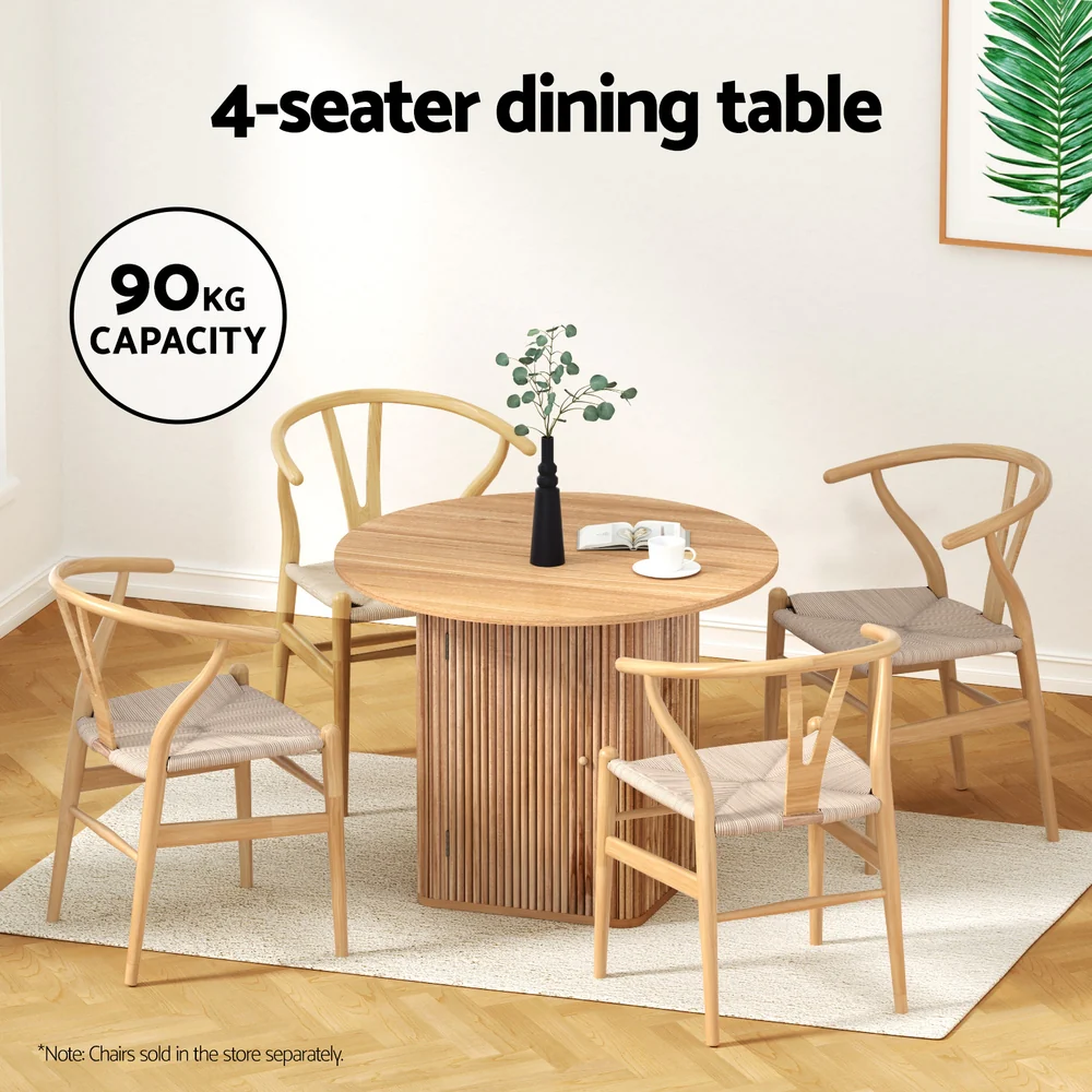 1M Artiss Dining Table Storage Base - Image 4
