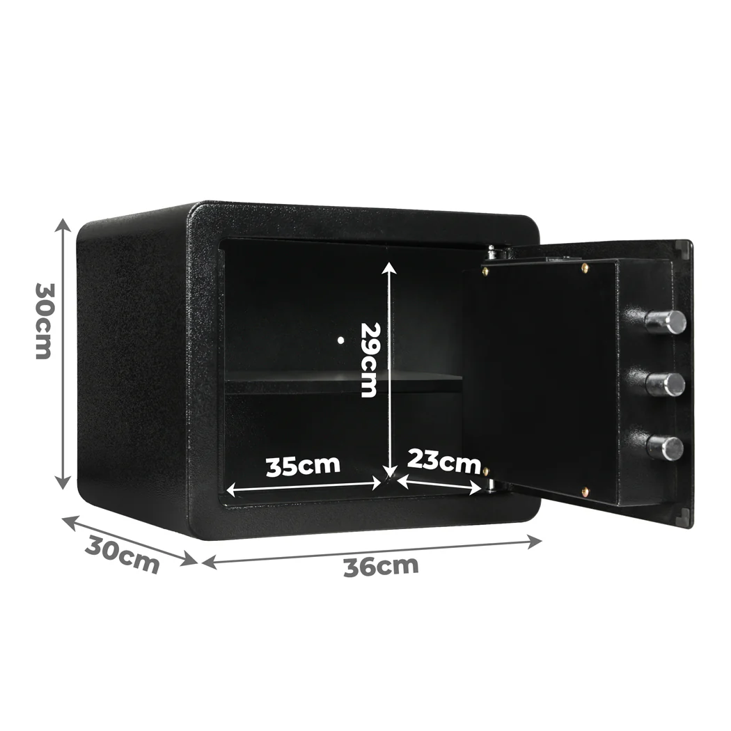 23.3L Digital Security Safe Box Password Key Lock Cash - Image 2