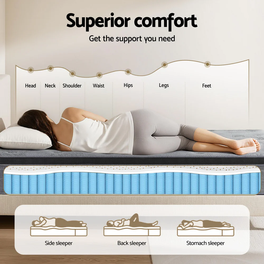26cm Giselle Mattress King Single Latex Foam Mattresses - Image 5