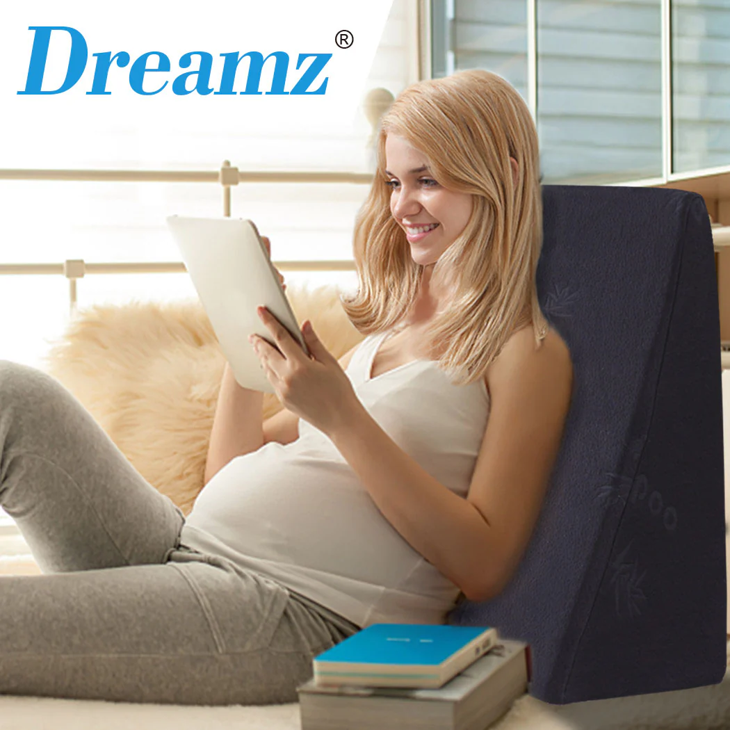 2x Cool Gel Memory Foam Bed Wedge Pillow - Image 6
