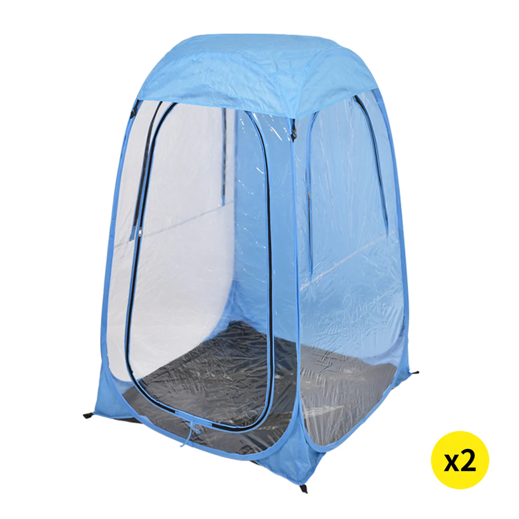 2x Mountview Pop Up Tent Camping Weather Blue - Image 2