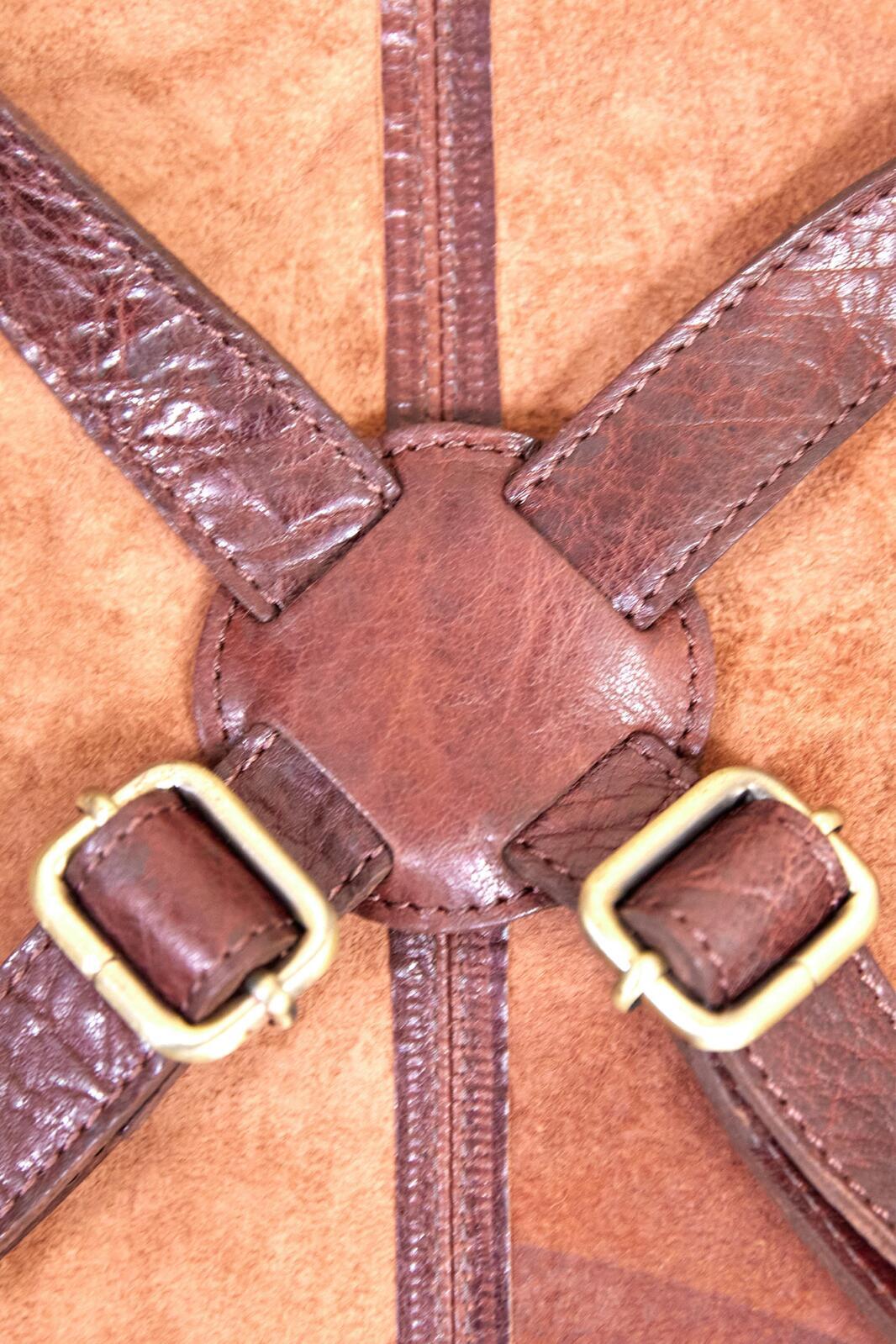 2x Pierre Cardin Professional Leather Apron Butcher Woodwork Barber - Chestnut - Image 5