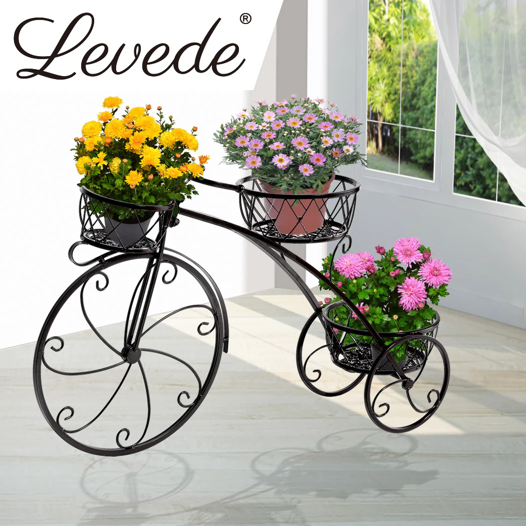 2x Plant Stand Outdoor Indoor Pot Garden Black - Image 7