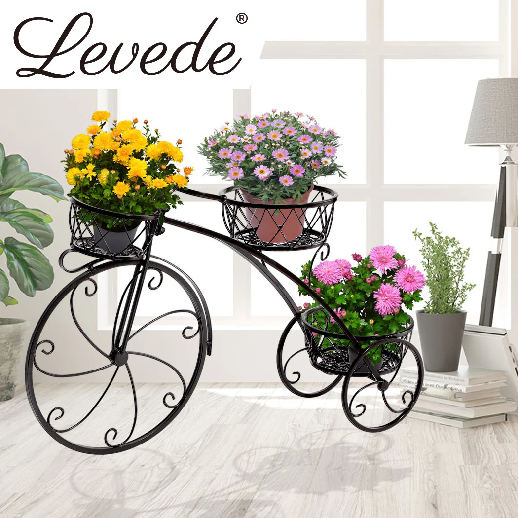 2x Plant Stand Outdoor Indoor Pot Garden Black - Image 8