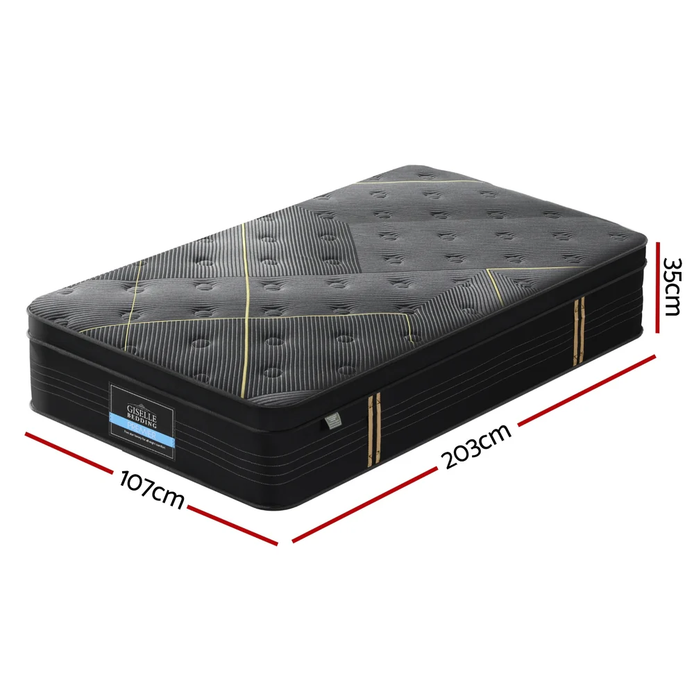 35cm Giselle Mattress King Single Bed Bamboo Pocket Firm Foam - Image 2