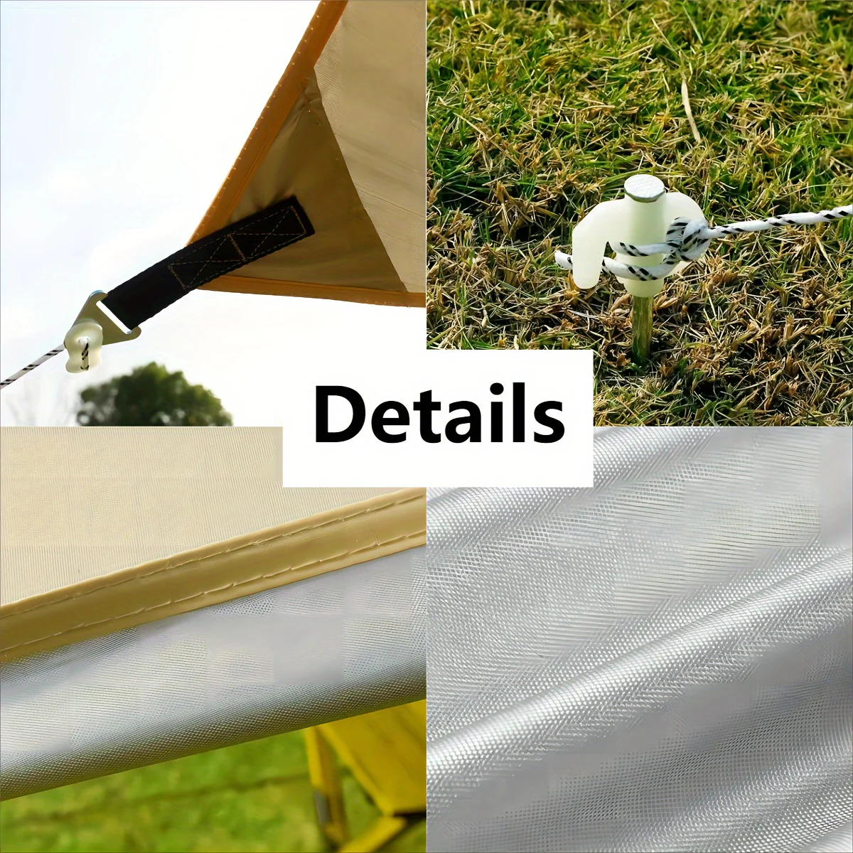 438*292 cm Naturehike Cloud Up Hexagon Backpacking Tent Tarp - Waterproof, UV Protection, Sunshade Canopy Shelter for Camping, Hiking, Picnic - Image 3