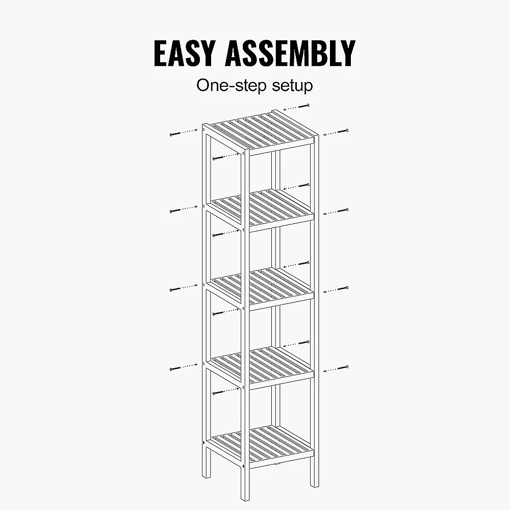 5 Tier Bookshelf Storage Bookcase Shelving Unit for Home Office - Image 10