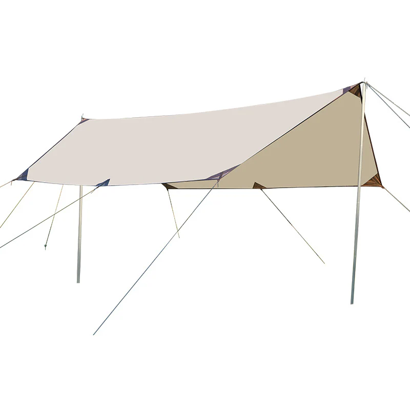500*292 cm Large Square Camping Tarp Shelter - Waterproof, UV Protection, Sunshade Canopy Shelter for Camping, Hiking, Picnic