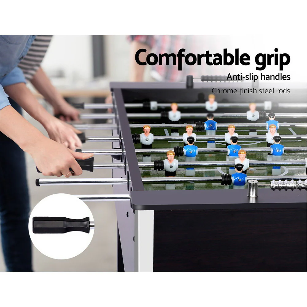 5FT Soccer Table Foosball Football Game Home Family Party Gift Playroom Black - Image 3