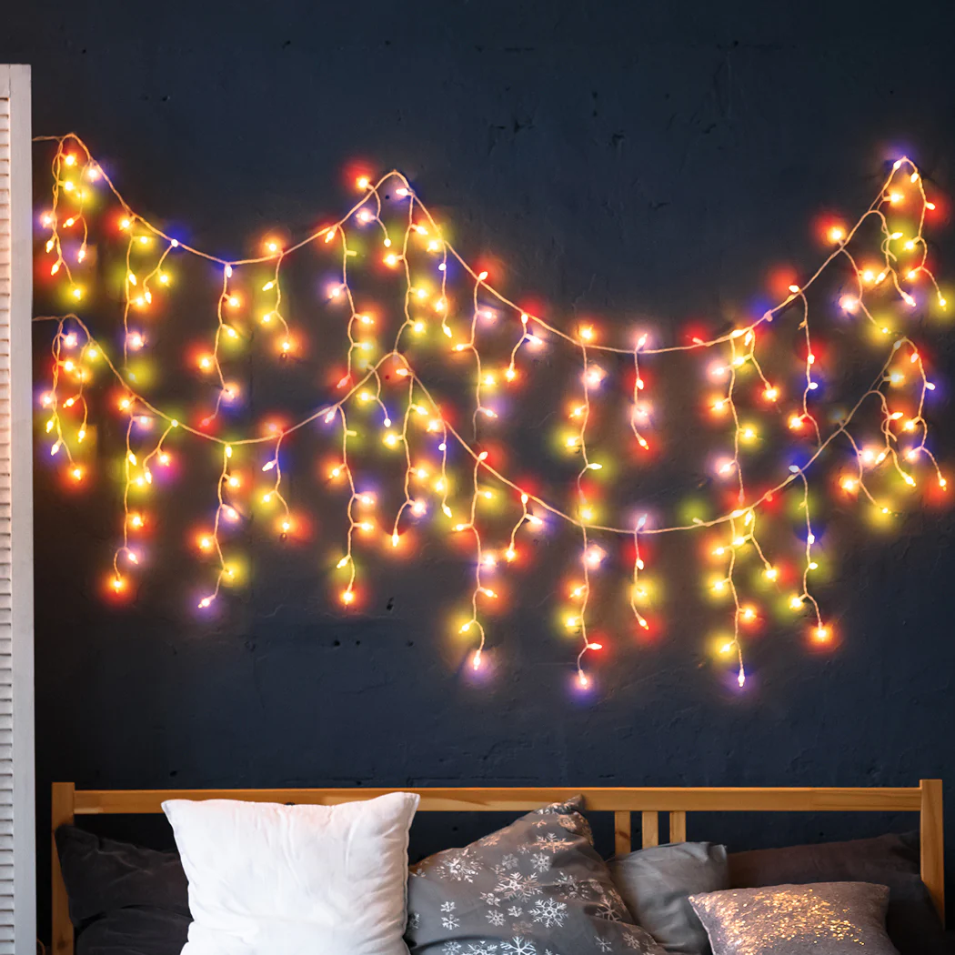 800 LED Curtain Fairy String Lights Multi Colour - Image 7