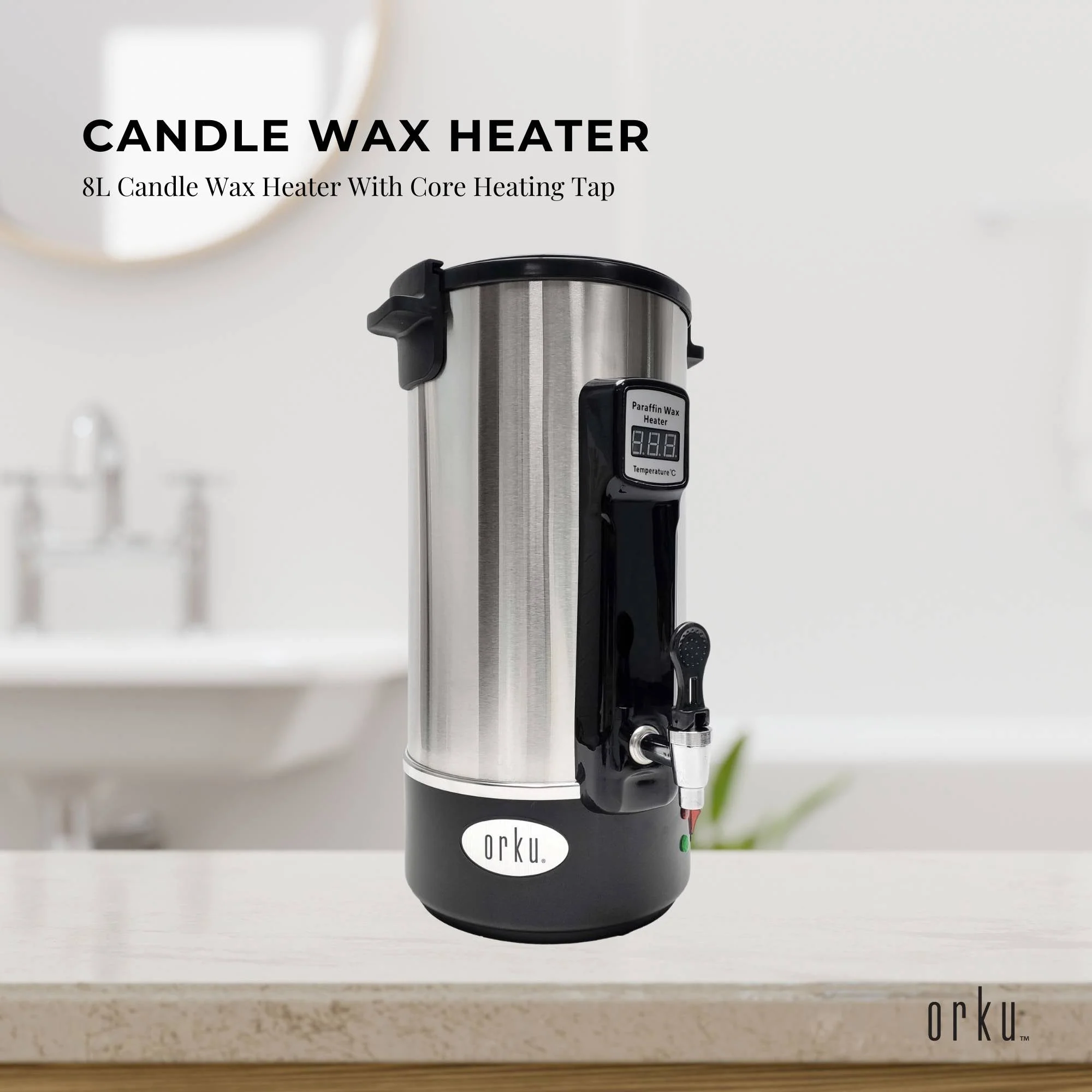 8L Orku Candle Wax Heater With Core Heating Tap - Electric Warmer Melter Pot - Image 2
