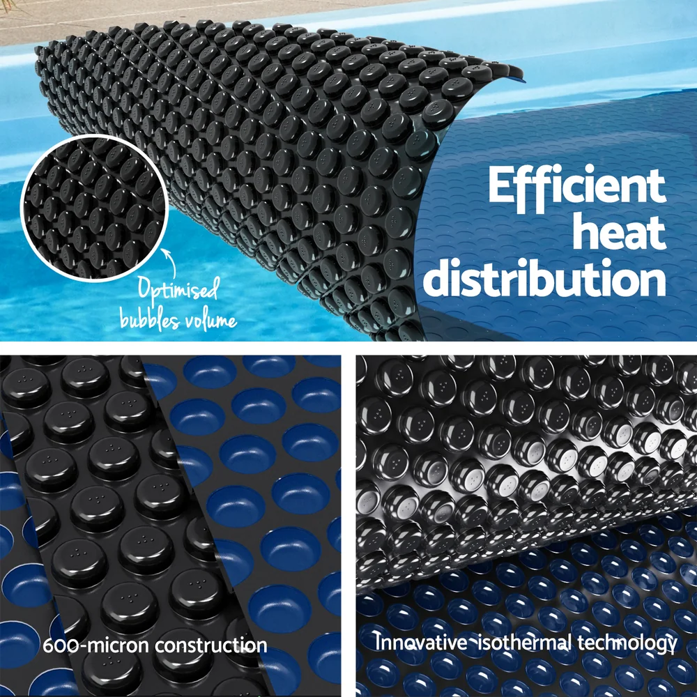 Aqua Buddy Pool Cover 10x4m 600 Micron Swimming Pool Solar Blanket Blue Black - Image 5