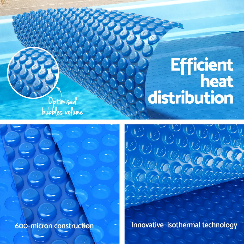 Aqua Buddy Pool Cover 600 Micron Heat Solar Blanket 9.5x5m w/ 5.55m Roller - Image 5
