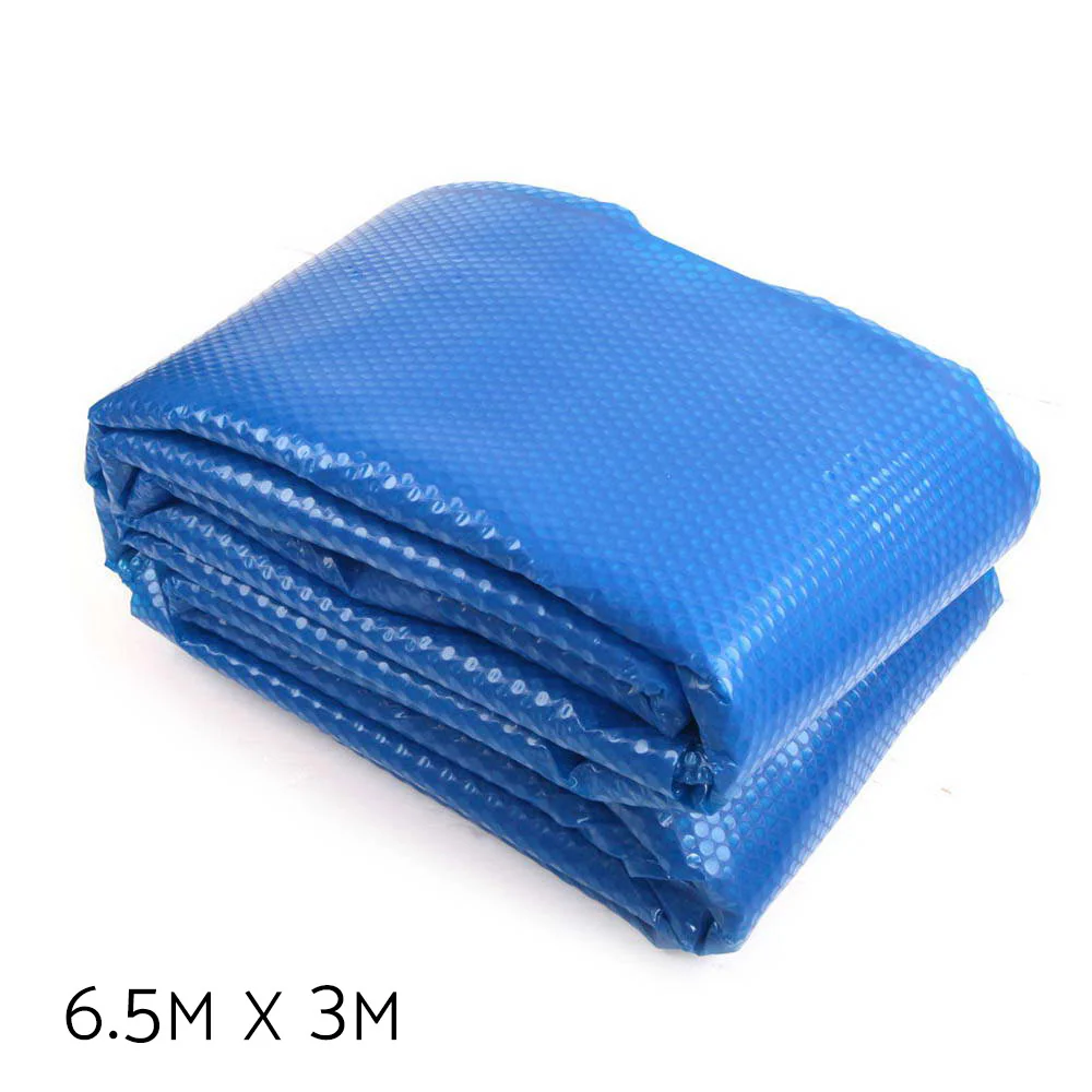 Aquabuddy Pool Cover 6.5x3m 400 Micron Swimming Pool Solar Blanket Blue Silver - Image 2