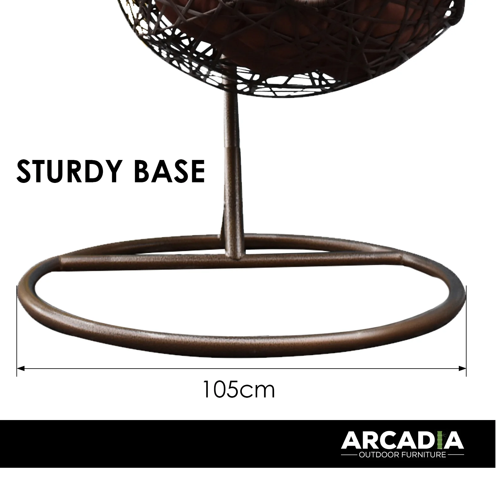 Arcadia Furniture Egg Chair - Brown and Coffee - Image 5