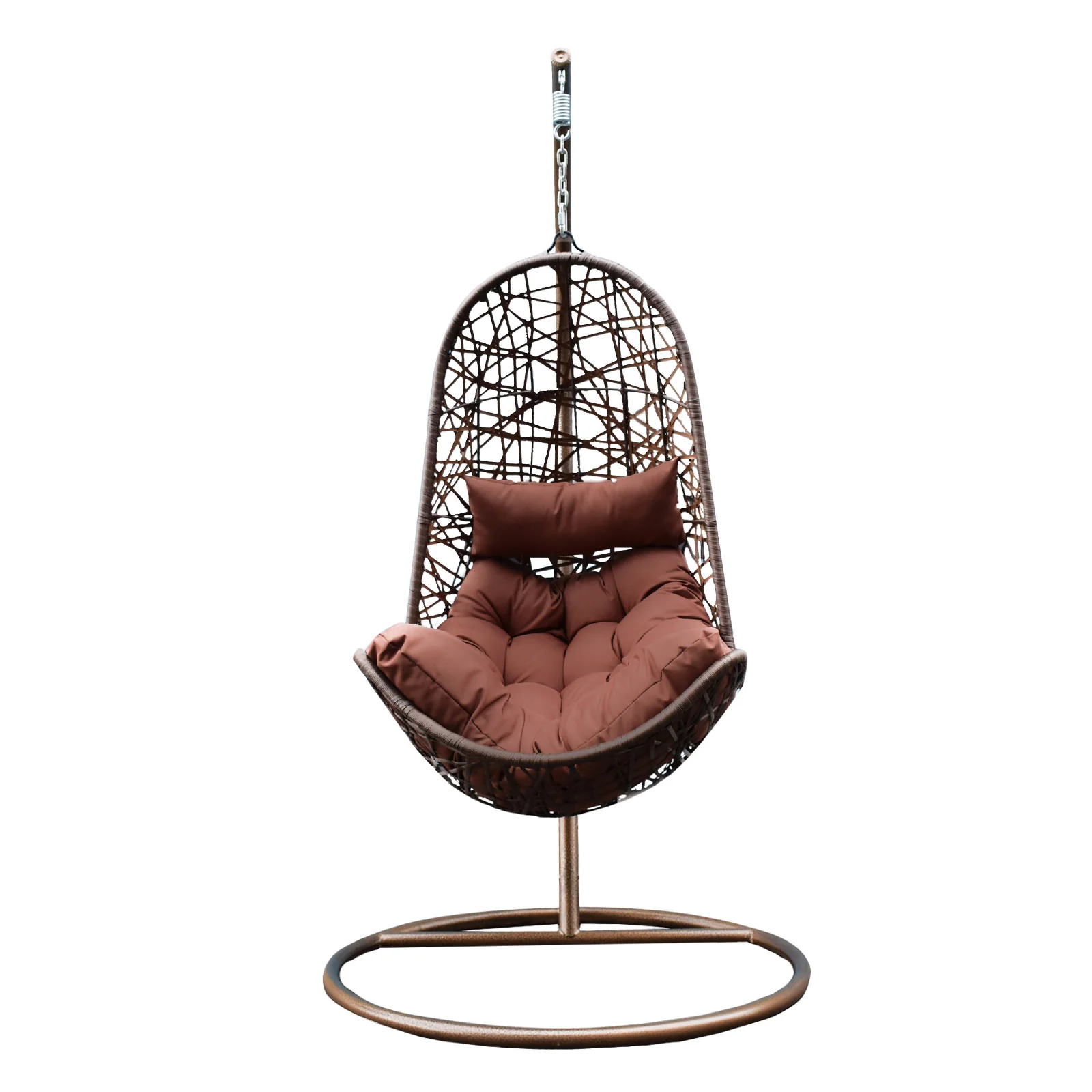 Arcadia Furniture Egg Chair - Brown and Coffee - Image 6
