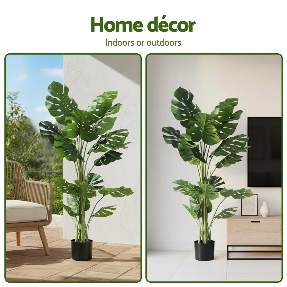 Artiss 140cm Artificial Monstera Tree Faux Trees Indoor Decor Artificial Plants Lifelike Plant 1.4M - Image 7