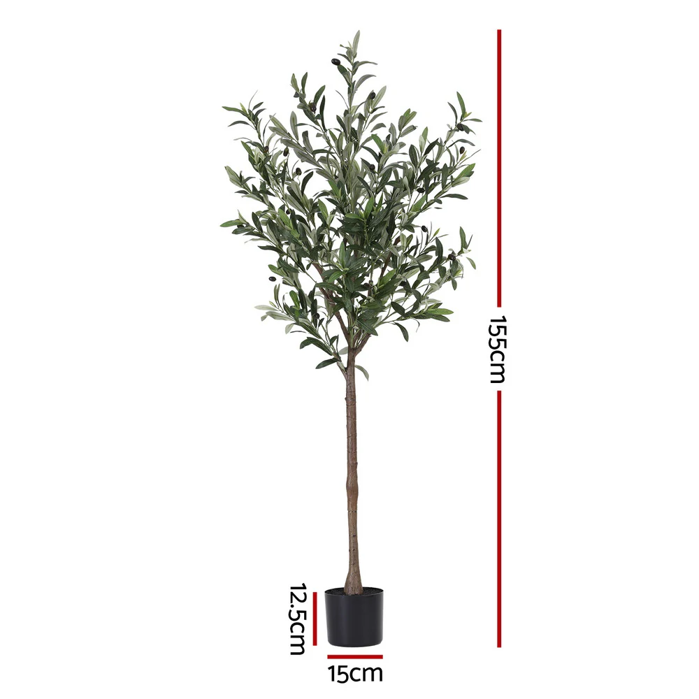 Artiss 155cm Artificial Olive Tree Faux Trees Indoor Decor Artificial Plants Lifelike Plant - Image 3