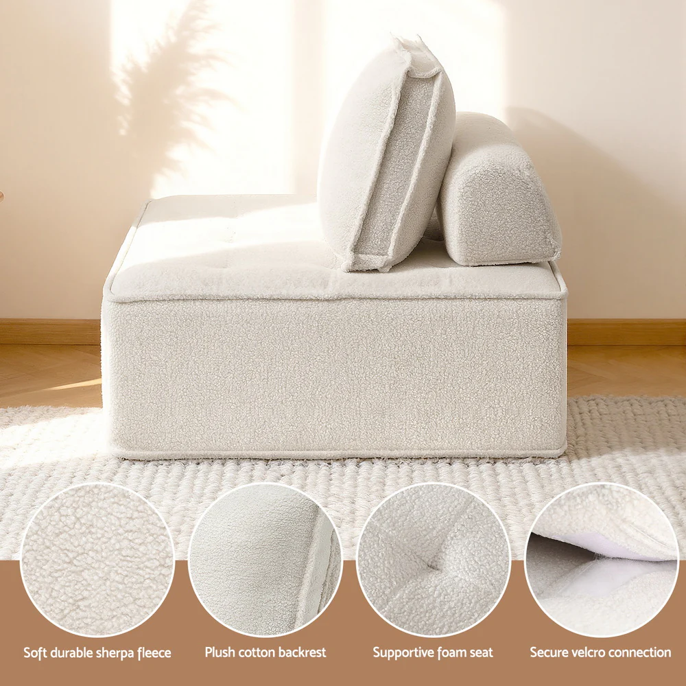 Artiss 2 Floor Sofa Lounge Chair with Pillow - Image 5