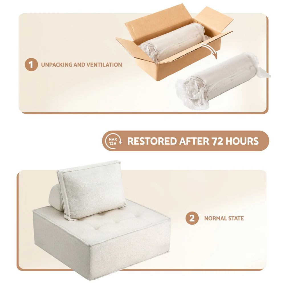 Artiss 2 Floor Sofa Lounge Chair with Pillow - Image 6