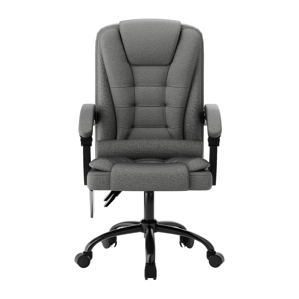 Artiss 2 Point Massage Office Chair Fabric Black - Image 3