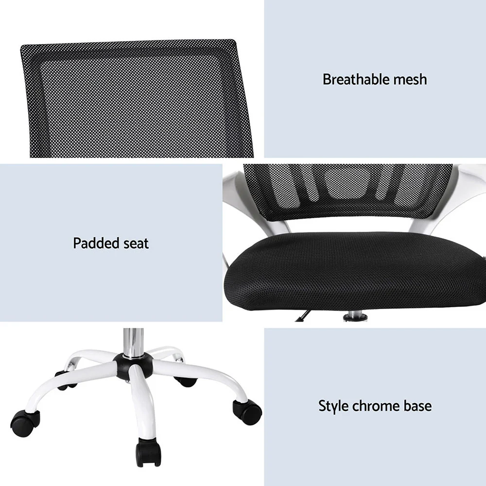 Artiss 2x Office Chair Mesh Computer Gaming Desk Chairs Work Study Mid Back - Image 6