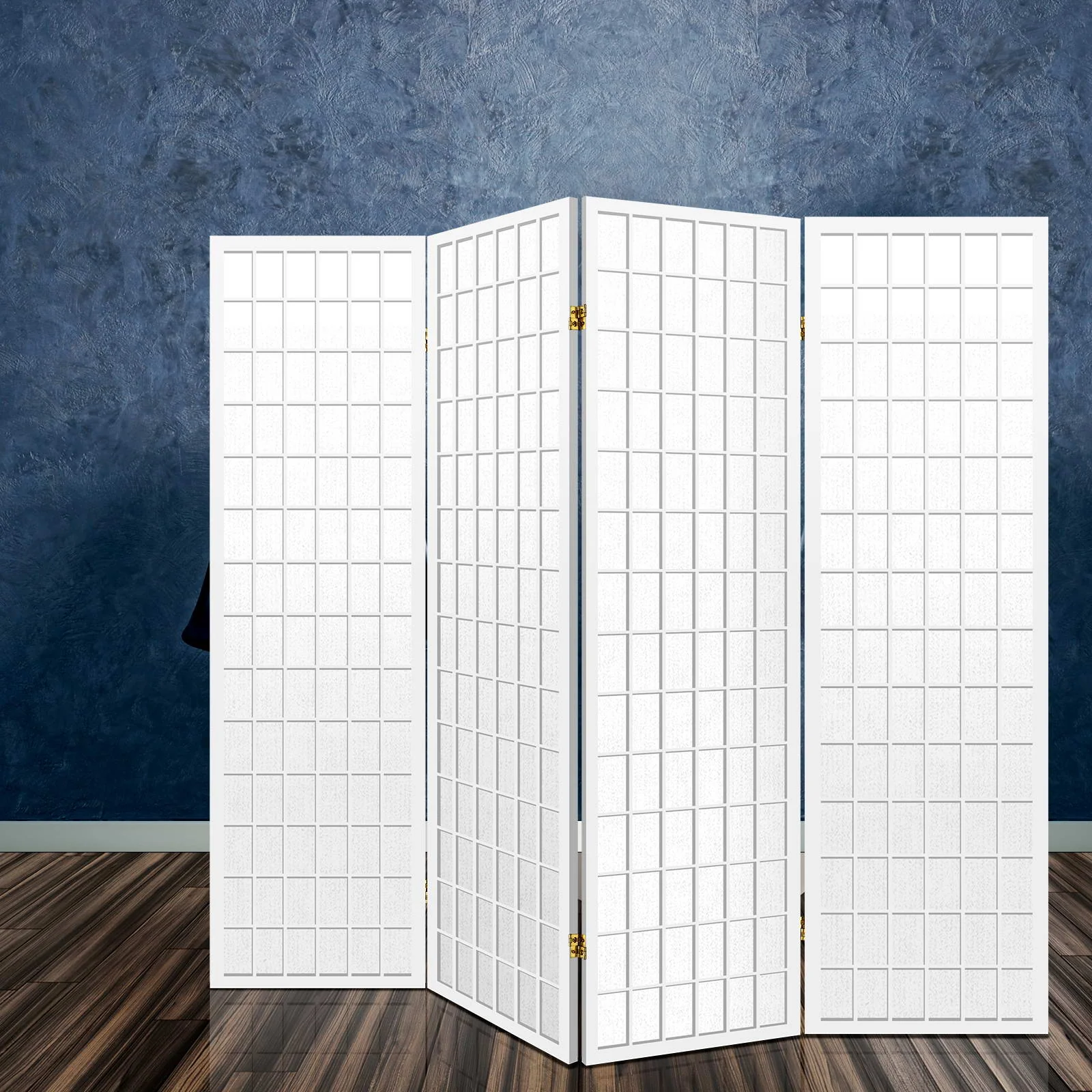 Artiss 4 Panel Room Divider Screen 174x179cm White - Image 7