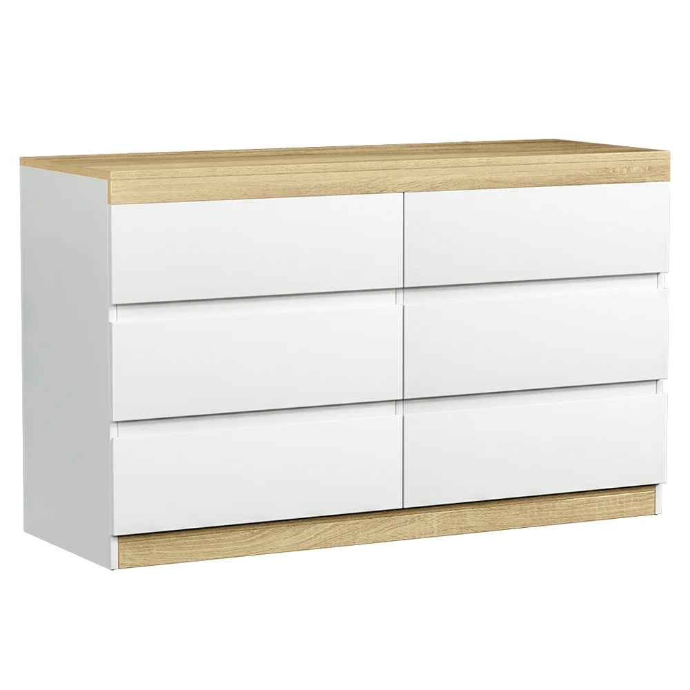 Artiss 6 Chest of Drawers Cabinet Dresser Table Tallboy Storage Bedroom White - Image 7