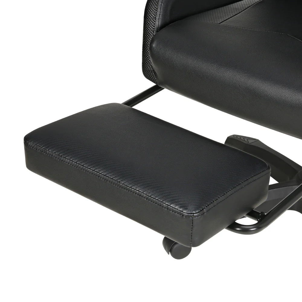 Artiss 6 Point Massage Gaming Office Chair 7 LED Footrest Black - Image 3