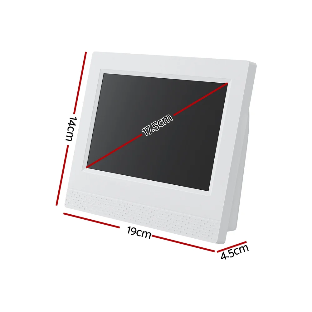 Artiss 7" Digital Day Clock Calendar Alarm White - Image 2
