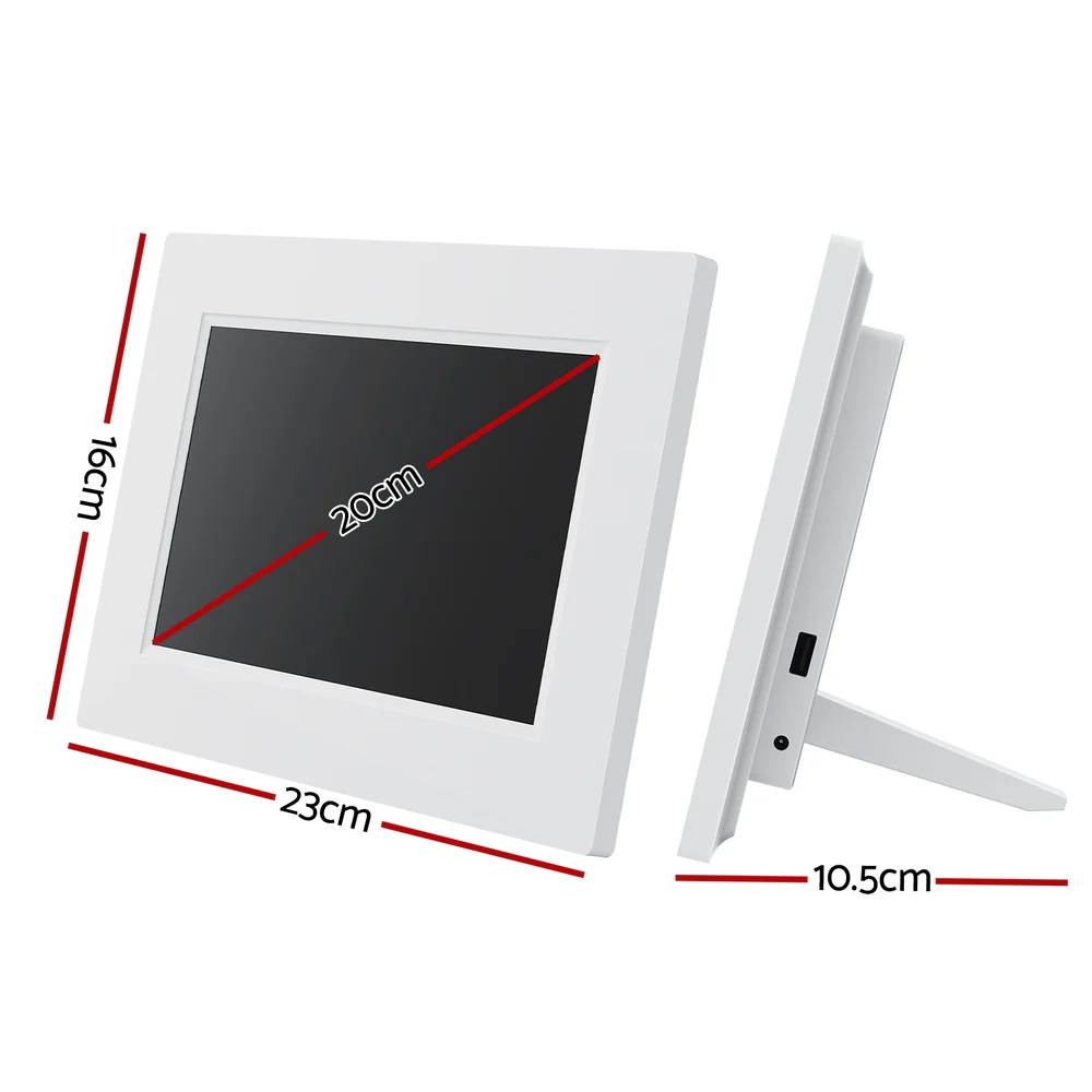 Artiss 8" Digital Day Clock Calendar Alarm White - Image 2