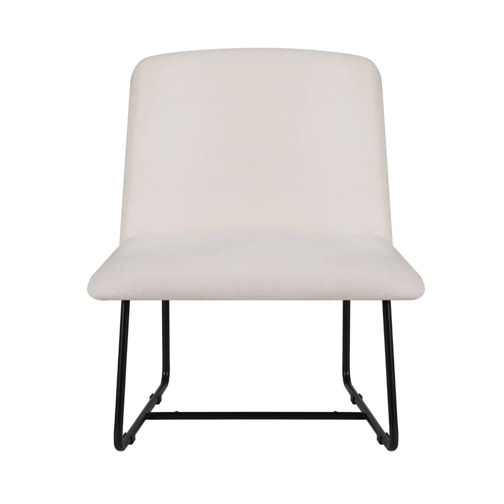 Artiss Accent Chair Armchair Cross Leg Beige - Image 3