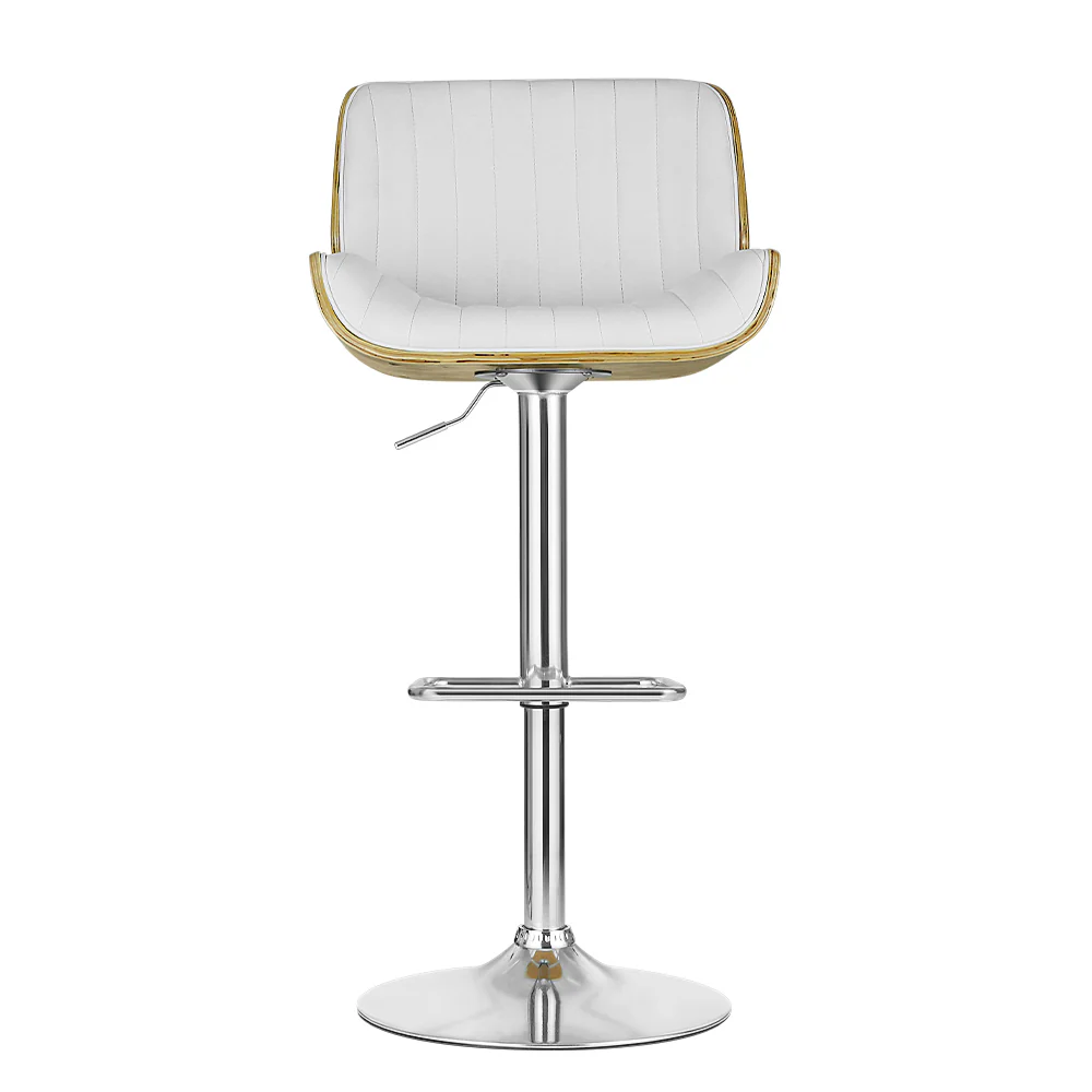 Artiss Bar Stools Swivel Leather Chairs Wooden - Image 3
