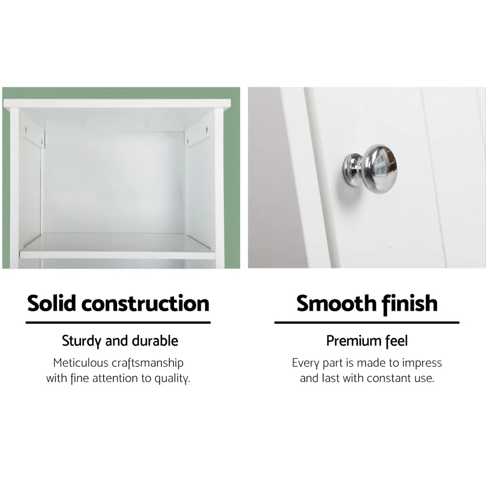 Artiss Bathroom Cabinet Storage 160cm White - Image 5