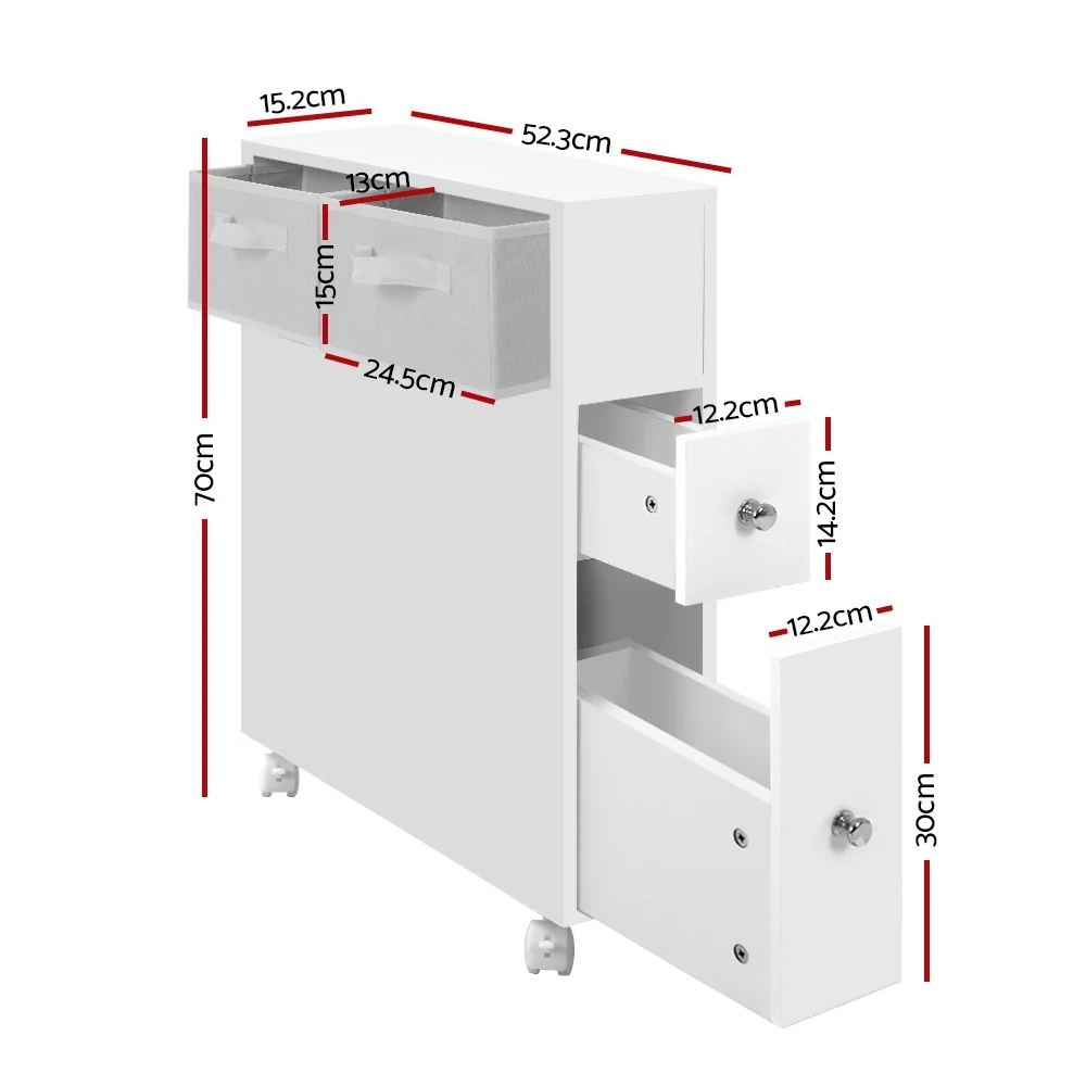 Artiss Bathroom Cabinet Storage Toilet Organiser - Image 2