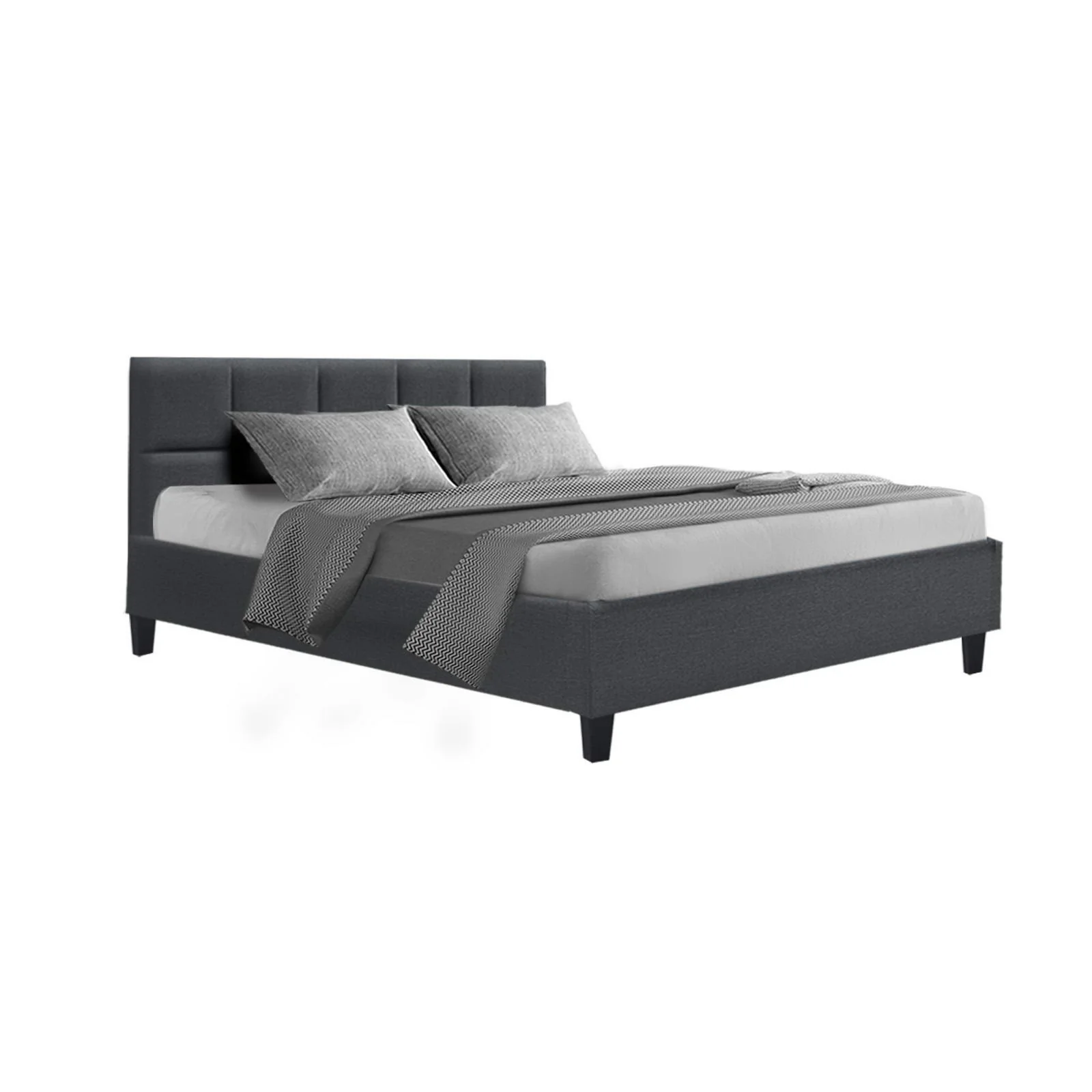 Artiss Bed Frame Double Size Charcoal TINO - Image 8