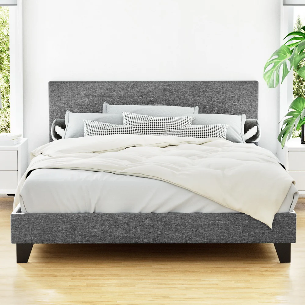 Artiss Bed Frame Double Size Grey NEO - Image 7
