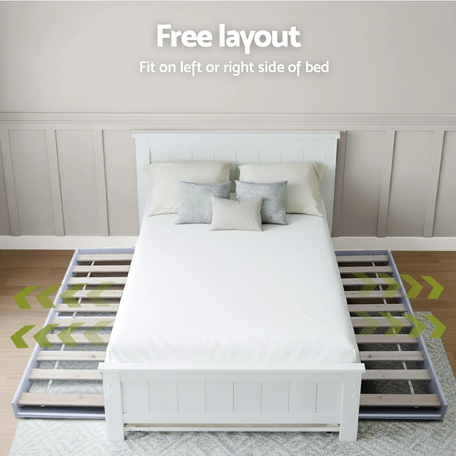 Artiss Bed Frame King Single and Bookshelf - Image 5