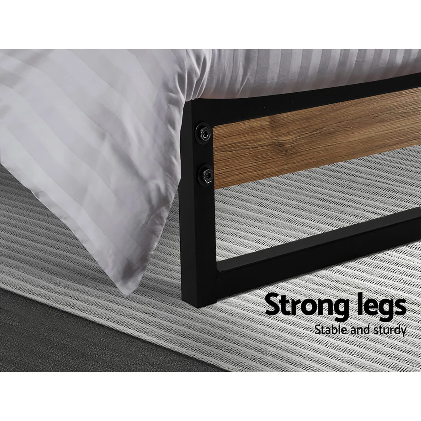 Artiss Bed Frame King Size Metal Bed Frame DANE - Image 7