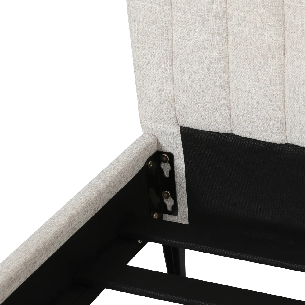 Artiss Bed Frame Queen Size Beige AMMY - Image 3