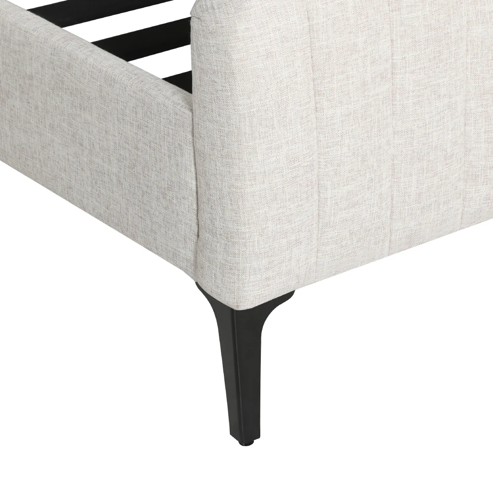 Artiss Bed Frame Queen Size Beige AMMY - Image 4