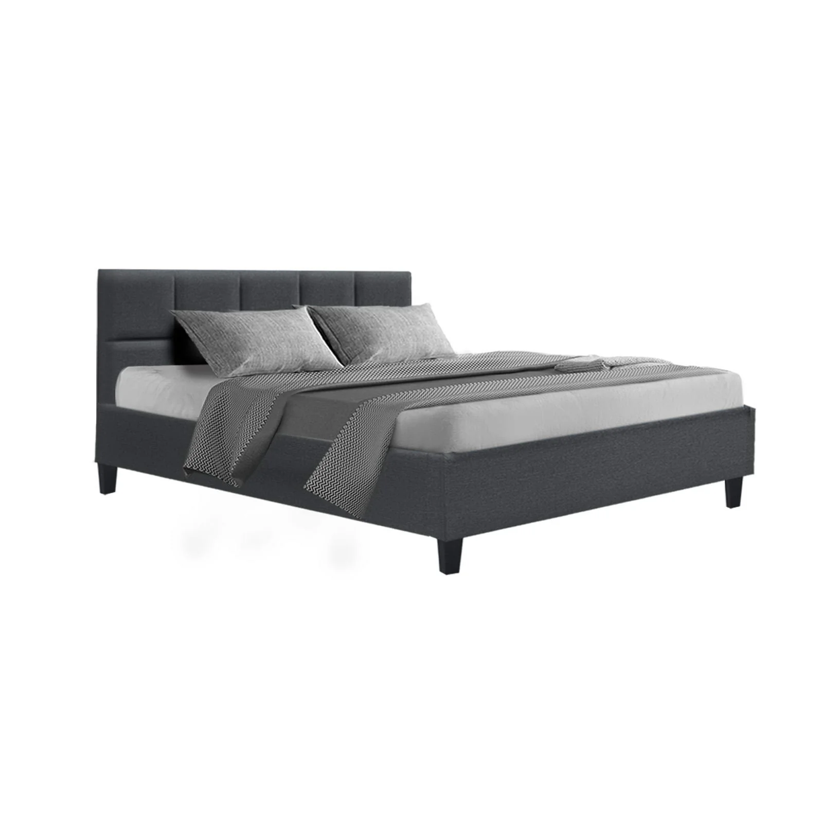 Artiss Bed Frame Queen Size Charcoal TINO - Image 8