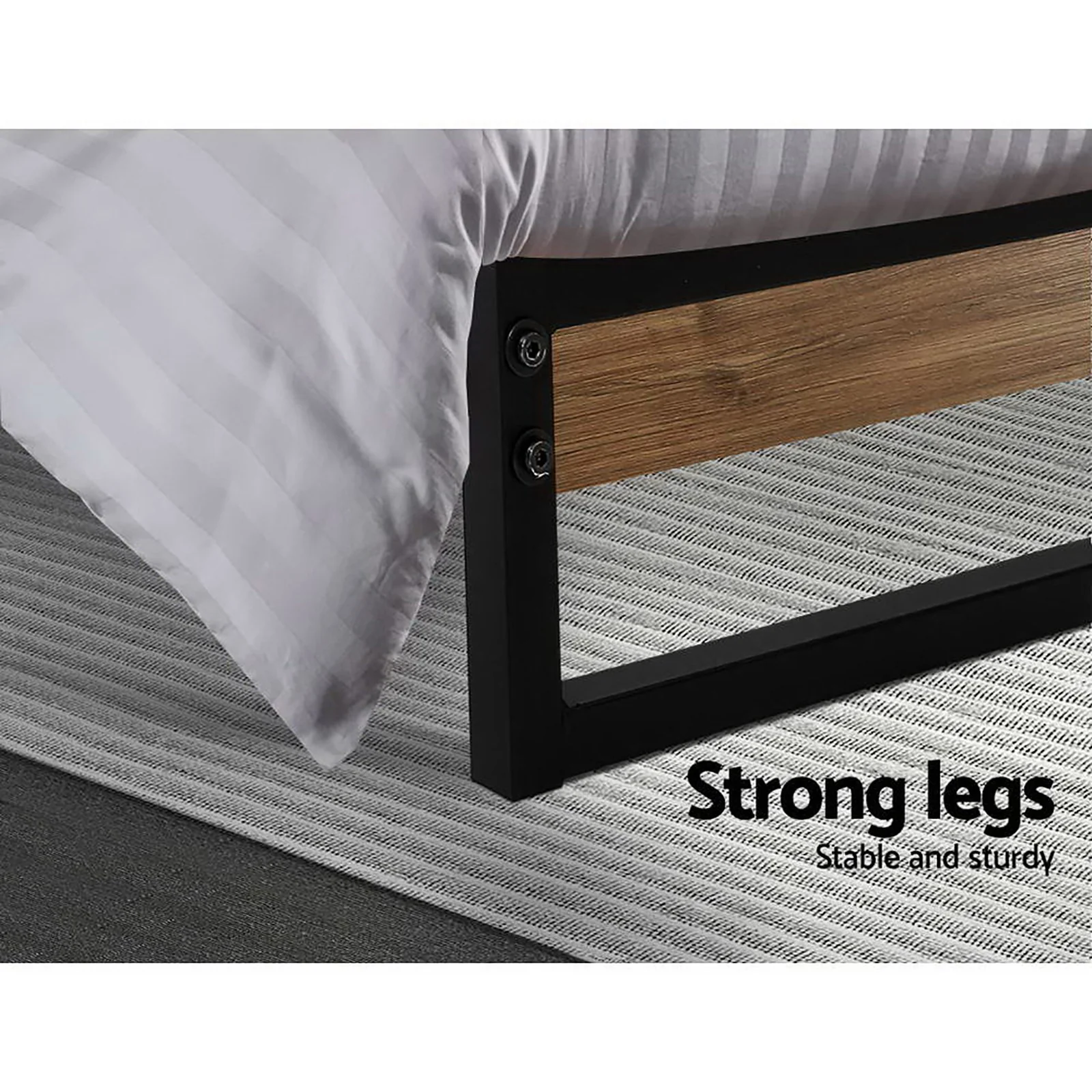 Artiss Bed Frame Queen Size Metal Bed Frame DANE - Image 7