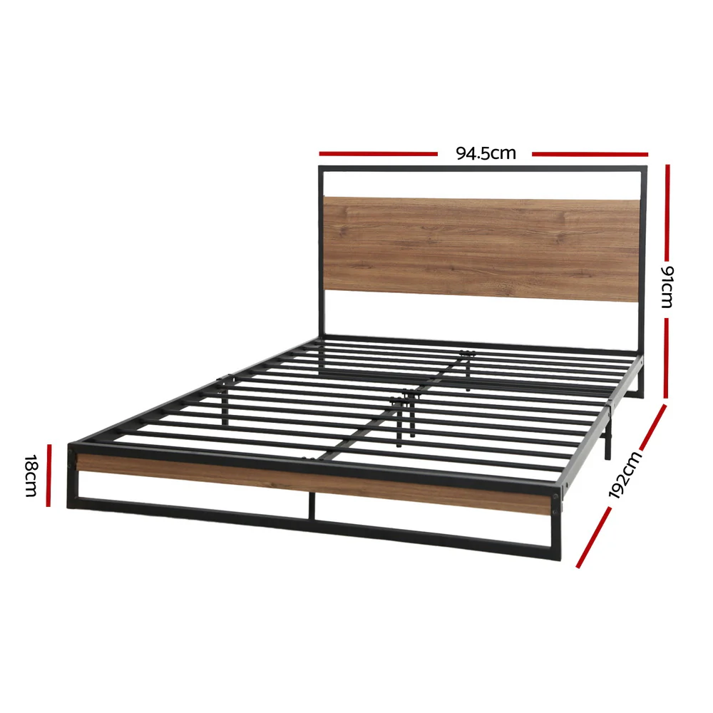 Artiss Bed Frame Single Size Metal Bed Frame DANE - Image 3