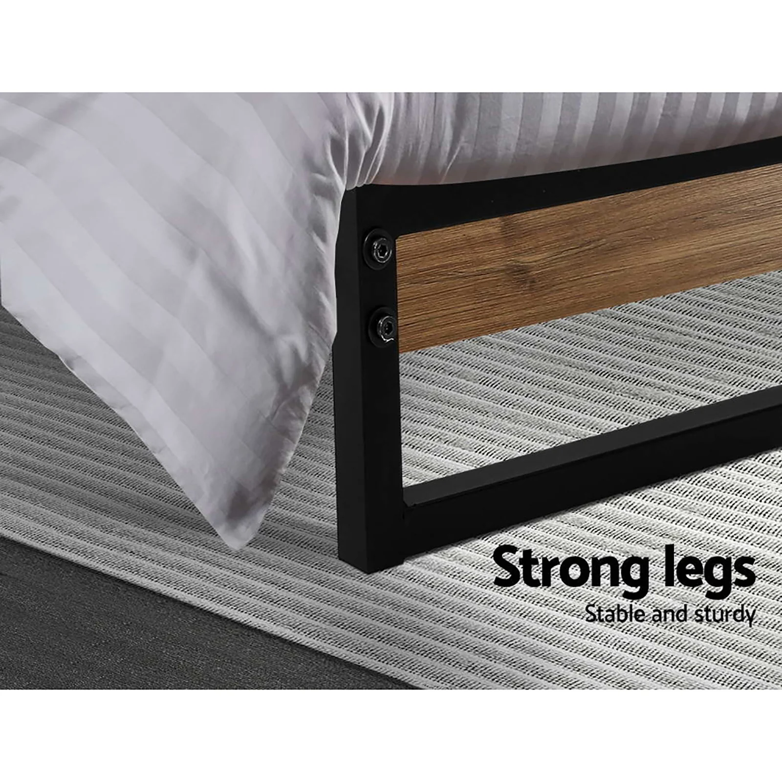 Artiss Bed Frame Single Size Metal Bed Frame DANE - Image 7