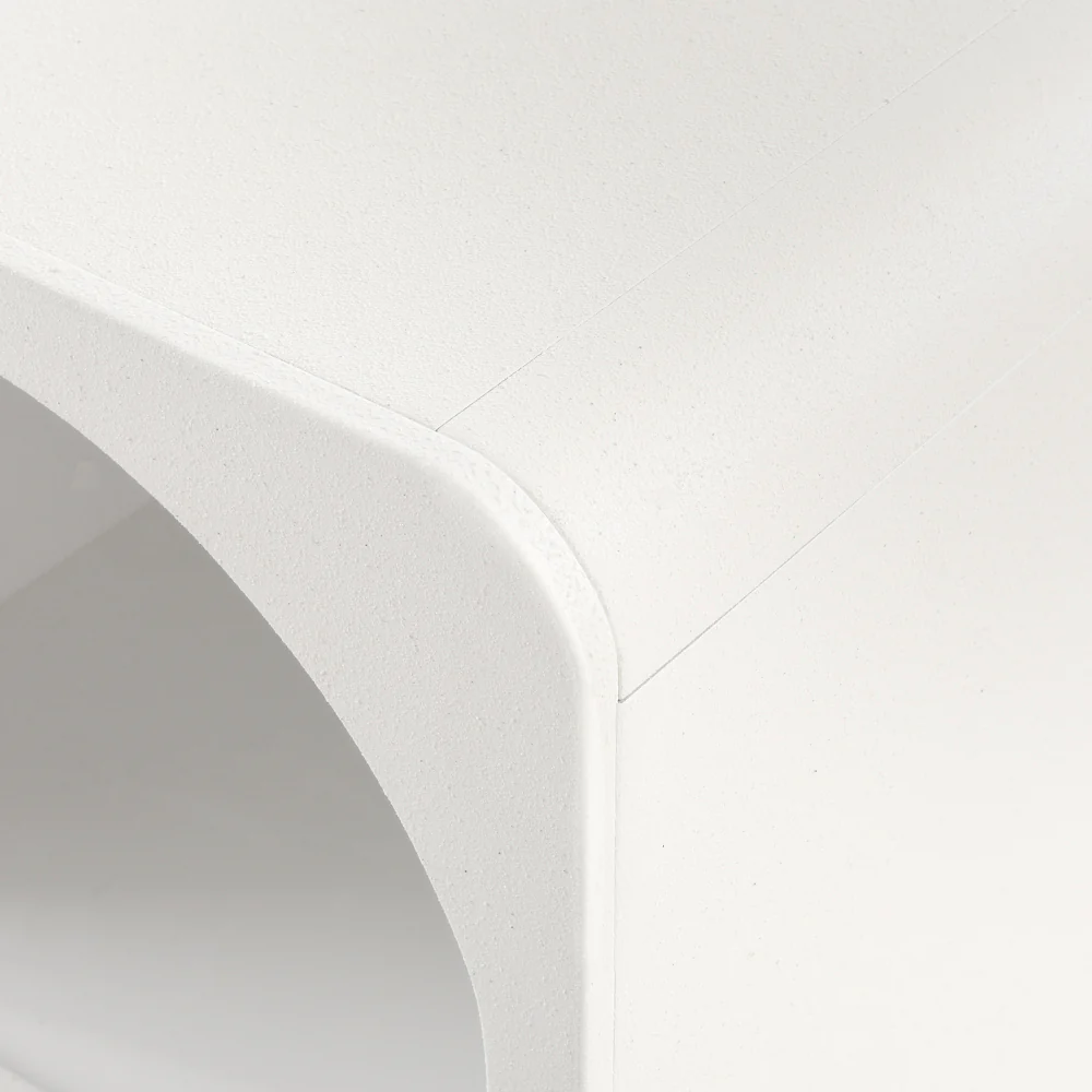Artiss Bedside Table Shelves Side End Table Storage Nightstand White ARCHED - Image 3