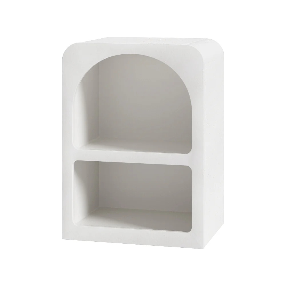 Artiss Bedside Table Shelves Side End Table Storage Nightstand White ARCHED - Image 7