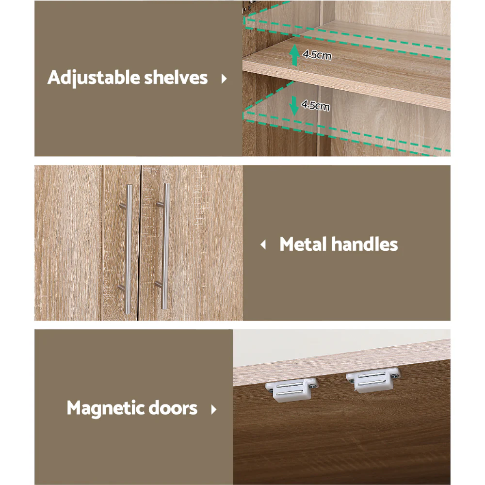 Artiss Buffet Sideboard Cupboard Cabinet Pantry Organiser Adjustable Shelves - Image 8